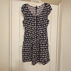 Cat print blouse! EUC